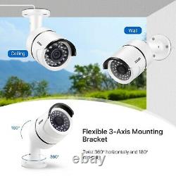 Zosi 1080p Dvr Recorder 3000tvl Caméra Cctv Ir Outdoor Home Security System +1tb