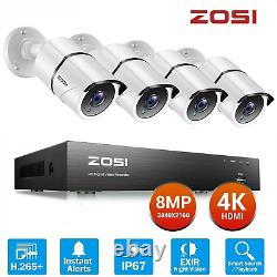 Zosi 4k Cctv Dvr Home Security System 8mp Cctv Camera Kit Outdoor H. 265 Recorder