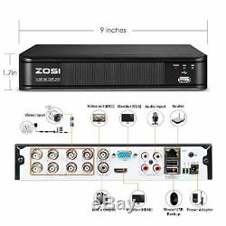 Zosi 720p 8-channel Caméra De Sécurité System1080n Hd-dvr Enregistreur Cctv Tvi